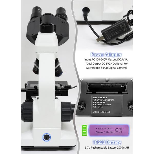 OPTO-EDU A11.5110 Student Microscope with Dual LED Light Source Digital Screen and Full Metal Body for Educational Use
