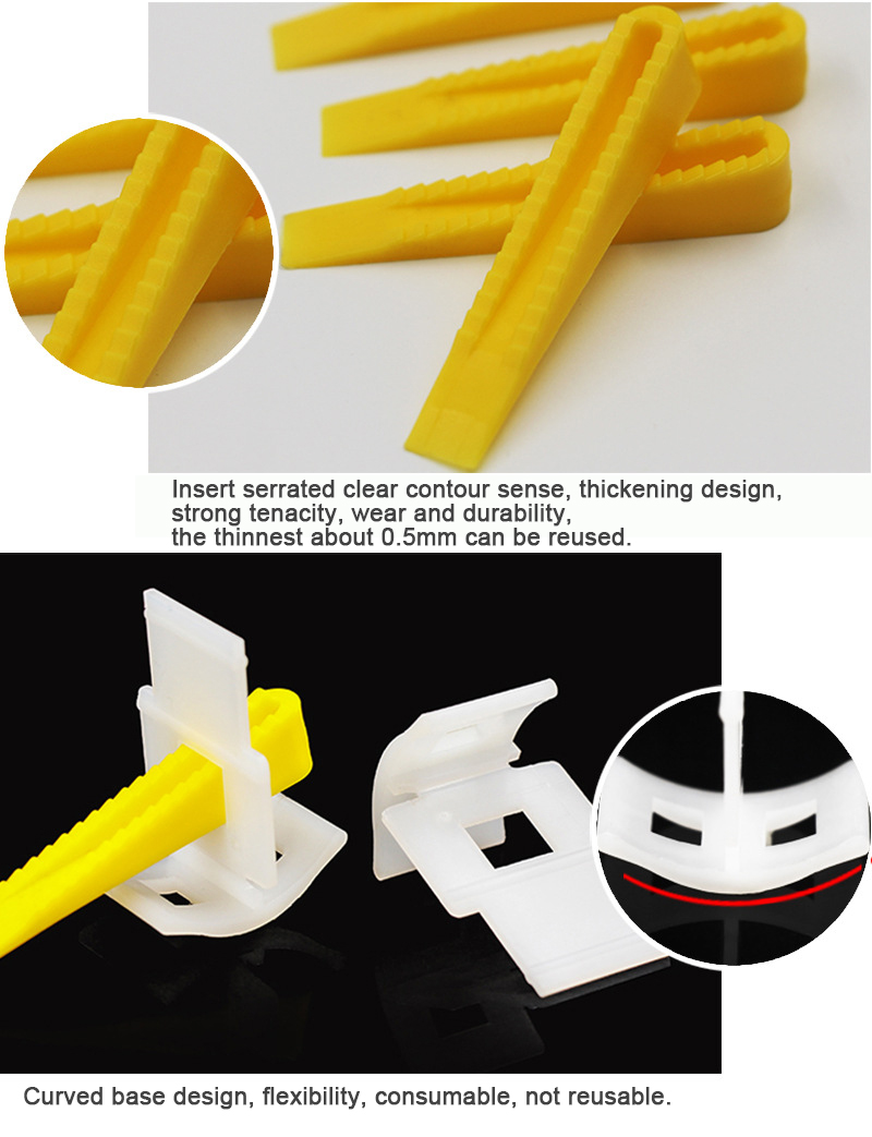 Wedges Floor Wall Tile Leveler Spacers Flat Leveling System Tools