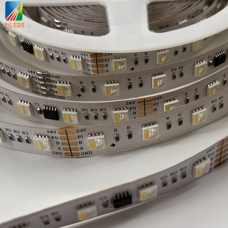 DC24V DMX512 LED Flexible Strip Light RGBW 60LEDS/M 20pixels/M