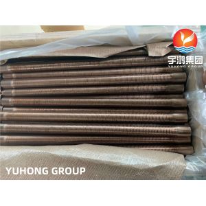 China Copper Nickel Alloy Low Finned Tube ASME SB111 UNS C70600 CuNi 90/10 For Shell Tube Heat Exhanger on sale