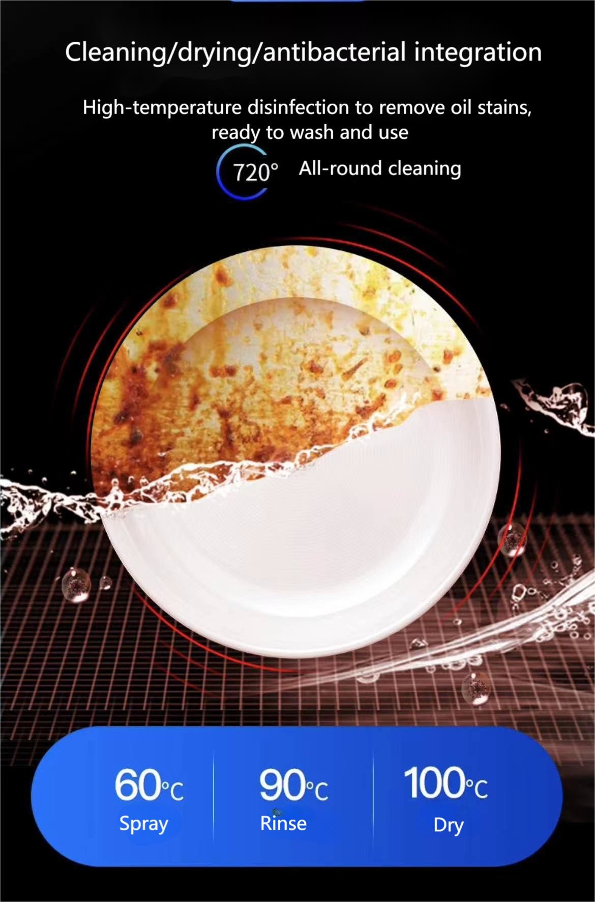 Automatic Commercial Semi Integrated Dishwasher Traditional Style