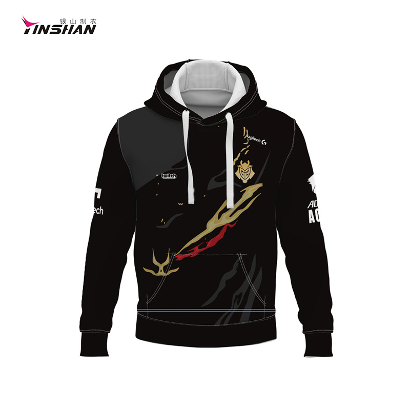 Fashion Embroidered Sports Hoodies Manufacture with Wicking Breathable Characteristic
