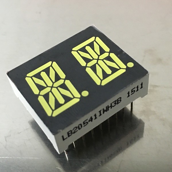 Ultra Bright White 0.54" 14 Segment Led Display Dual Digit common anode For Instrument Panel