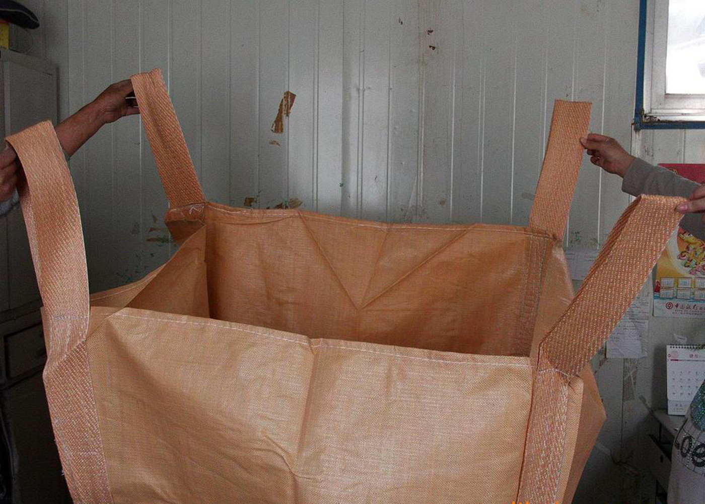 Industrial Solid PP Container Ton Bag / FIBC Jumbo Bags 37" x 37" x 47" or Customized