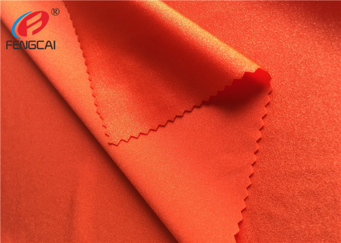 Shrink - Resistant Polyester Spandex Fabric , Warp Knitting Stretch Fabric For Garment