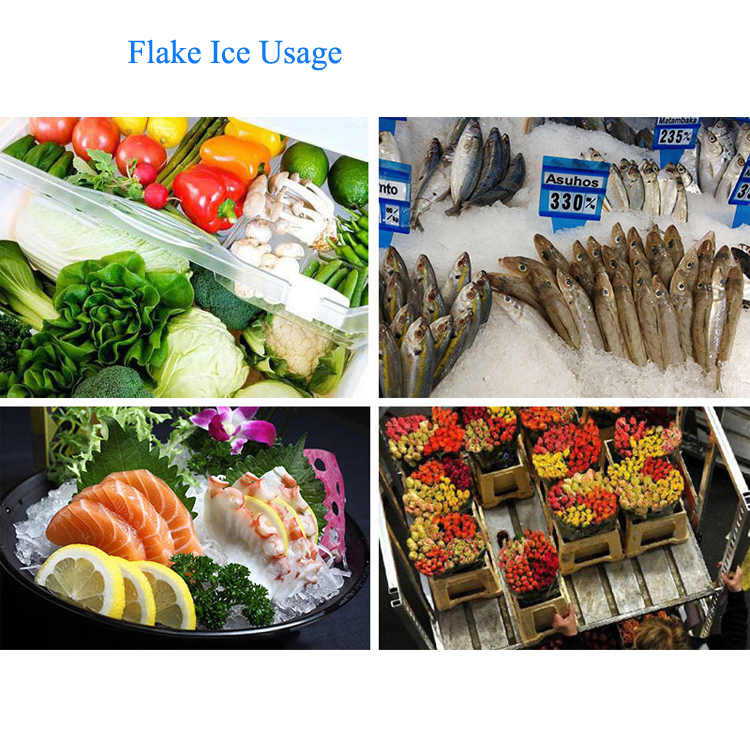 300KG-40T Industrial Flake Ice Machine Snow Ice Flakes Machine For Fresh Seafood Fishery