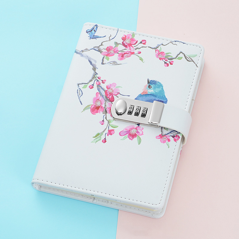 Custom Personal Diary With Lock Code Thick Notepad Leather Office School Supplies Notebook