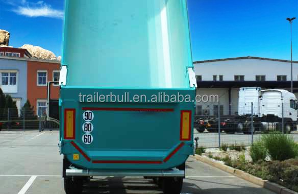 22 Cbm Rounded Tipper Semi Trailer For Sticky Sand Soil Construction Materials