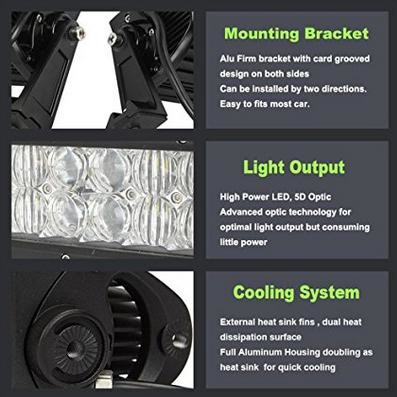 54" 300W Double-row Curved 6000K Spot/ Flood/ Combo Car Lightbar for Off-road Truck ATV Vehicle