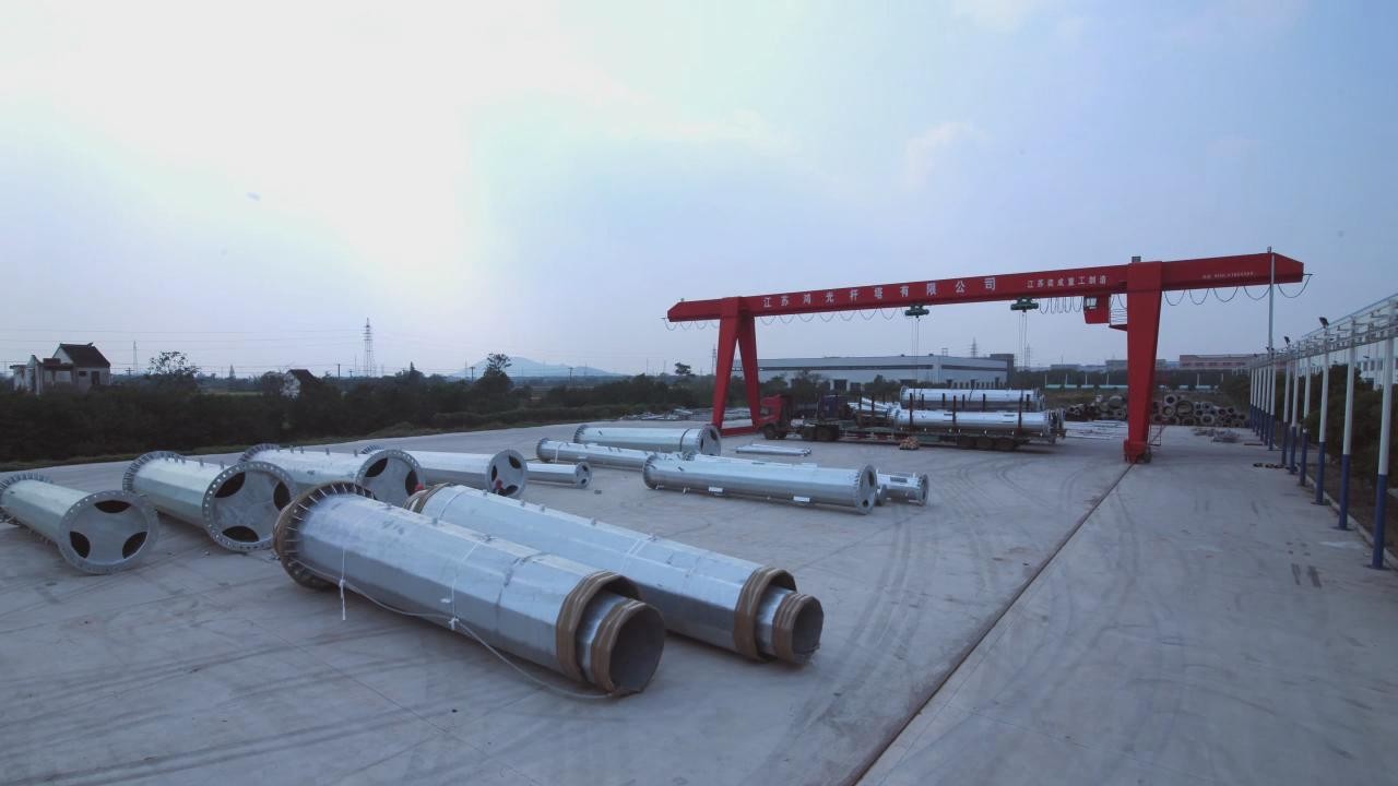 Octagonal Steel Street Lighting Pole , Tubular Electrical Utility Poles Anti Rust