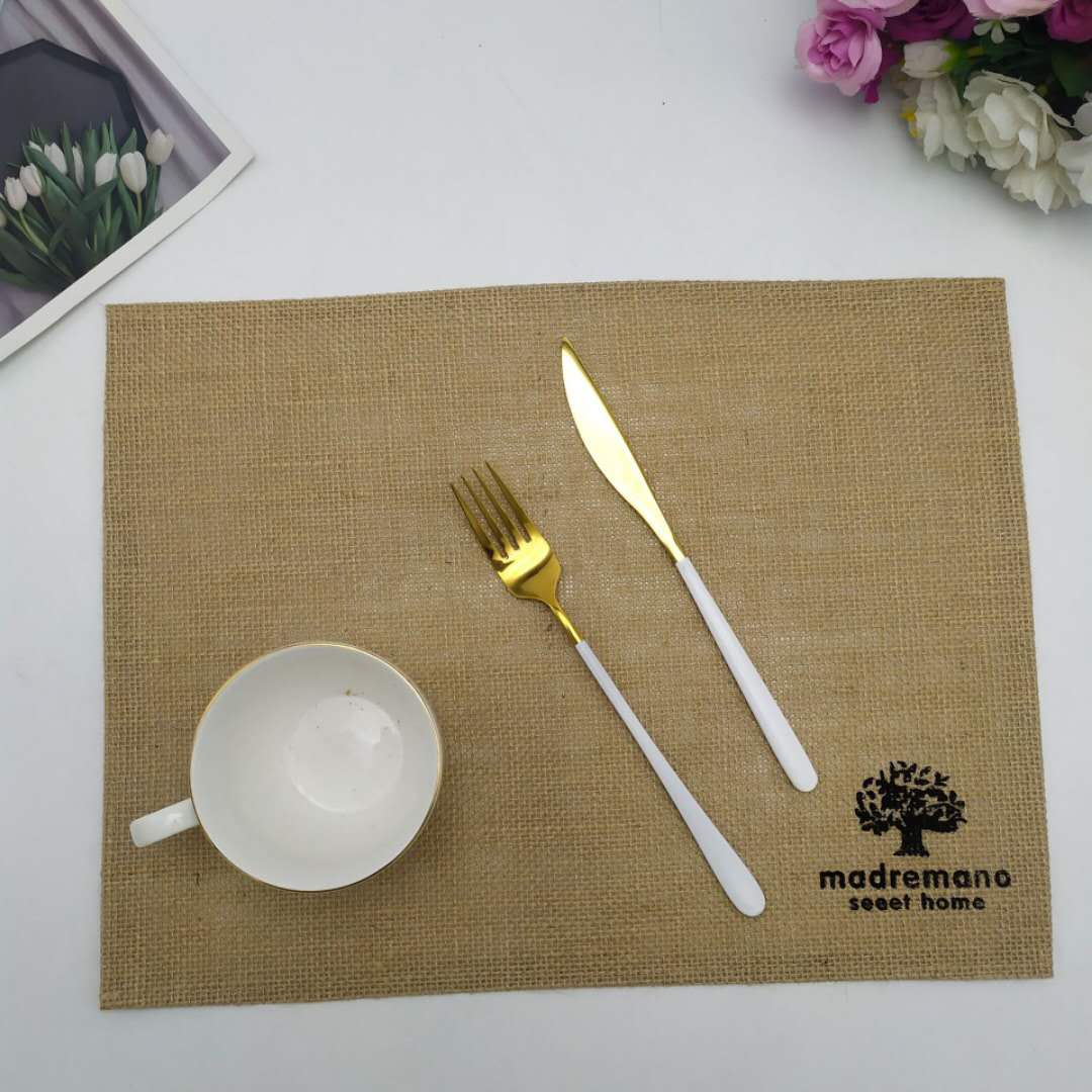 ODM Kitchen Tools And Utensils Waterproof Reusable Coffee Tea Burlap Jute Tea Towel