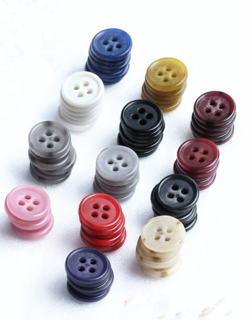 Eco-Friendly Jacket Flat Rim Coat 4 Holes Brown Urea Button