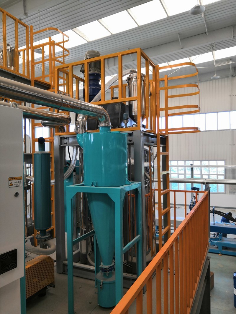 PET Crystallizer Dryer OCR-160 for PET PLA PA TPU Sticky Regrind Material made of Stainless Steel with High-torque Motor