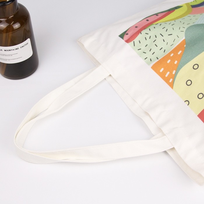 Customized LOGO And Size Printed Reusable Shopping Bags Cotton String