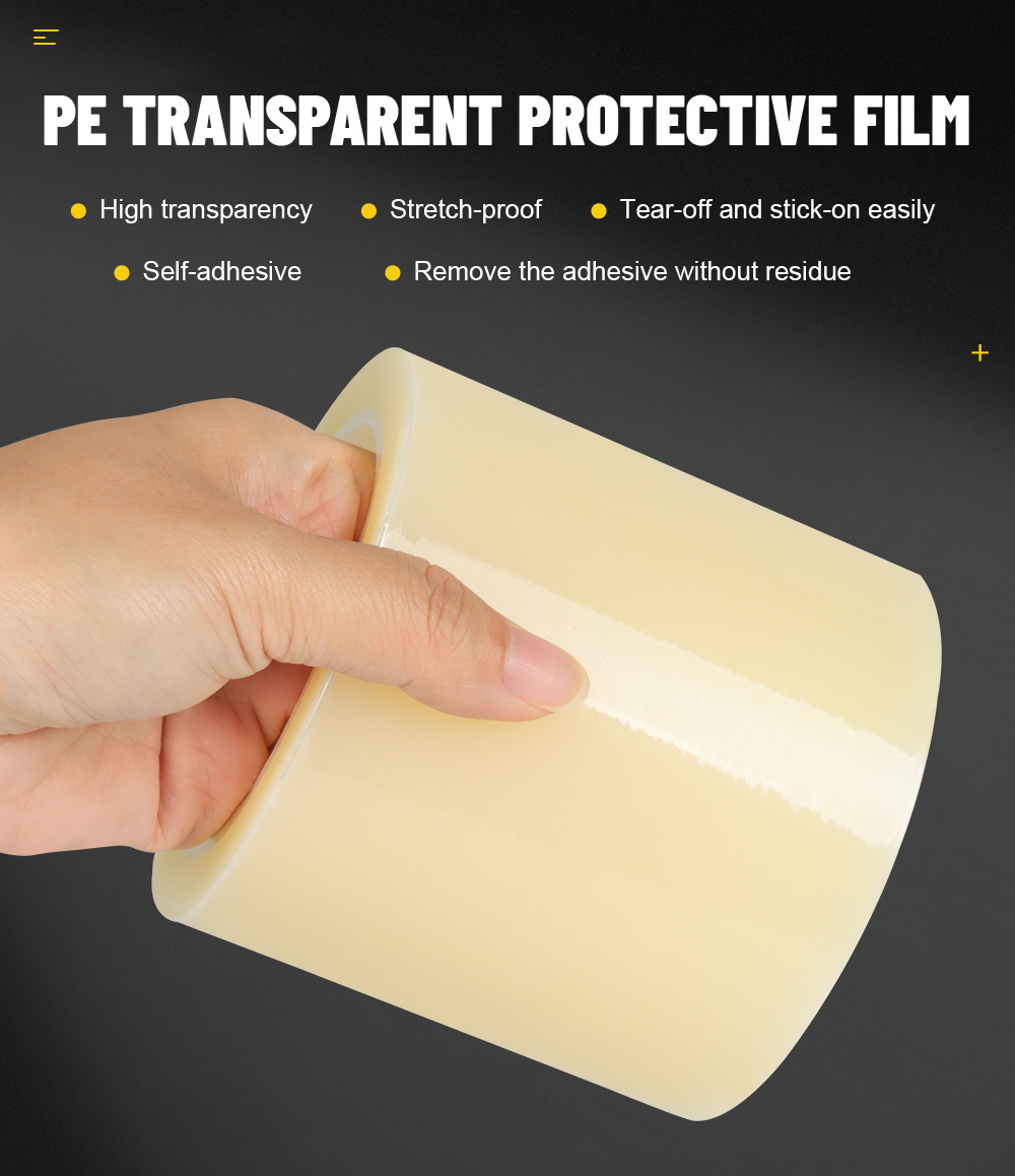 Customized Length Clear Plastic Protective Film PE Sheets For Surface Protection
