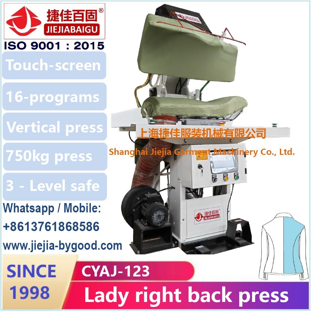 Shanghai Jiejiabaigu Factory 1998 Full Range Garment Ironing Machine lady dress back