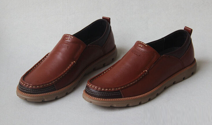Full Grain Leather Casual Shoes Soft Comfortable Driving Shoes LSPK091 for Men