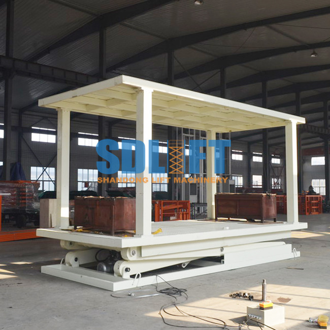 3T 3m Hydraulic Scissor Type 2 Car Parking Lift form Basement to Ground Level