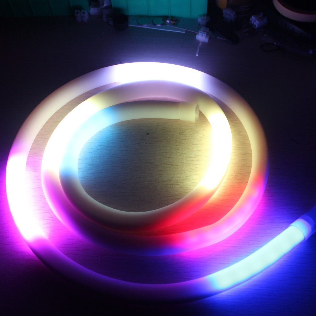 40mm Dream color flexible strip lighting 360 round ip68 neon bulbs & tubes pixel rgbic neon tube