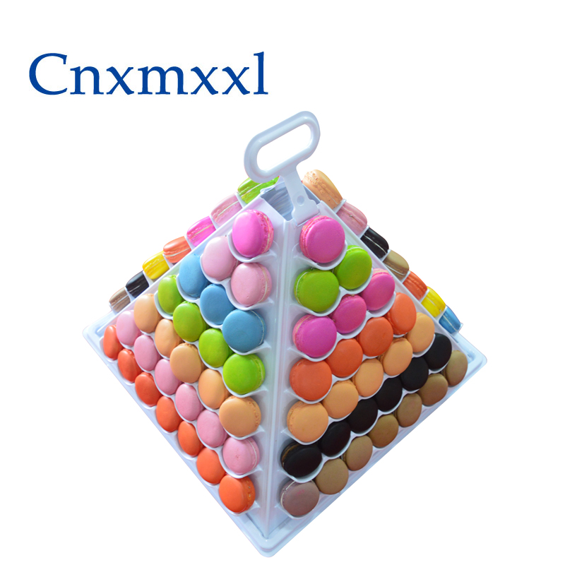 7 Layer Thin 1mm Plastic Macaron Packaging Pyramid Mini Macaron Stand