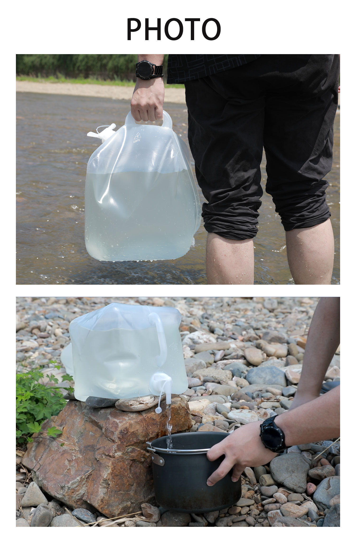 Custom Size Accepted LDPE Collapsible Water Container for Easy Storage and Transport
