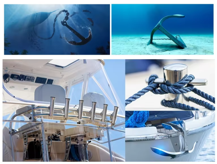 JIS Stockless Anchors, Ship Boat Marine Anchor with BV,LR,RINA,DNVGL,RS,CCS,ABS,NK,KR... and Cast Iron, Cast Steel, Malleable Steel, Stainless Steel