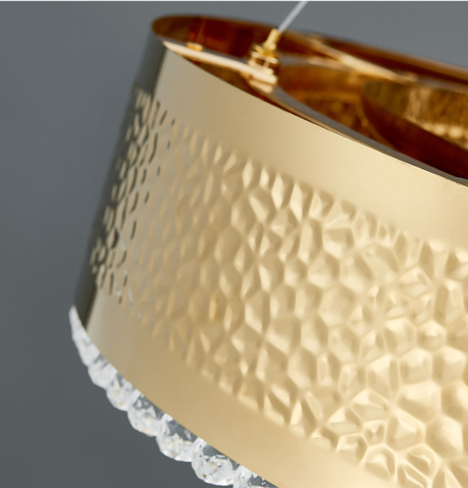 ODM Crystal Custom Pendant Light Fixtures ISO9001 Rust Prevention