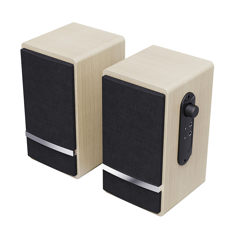 Subwoofer-equipped Wooden Gaming Multimedia Computer Speaker for Laptop Notebook Music