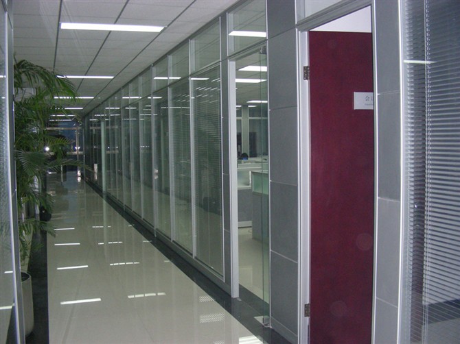 Movable Glass Partition For Office, 12mm tempered Clear glass
