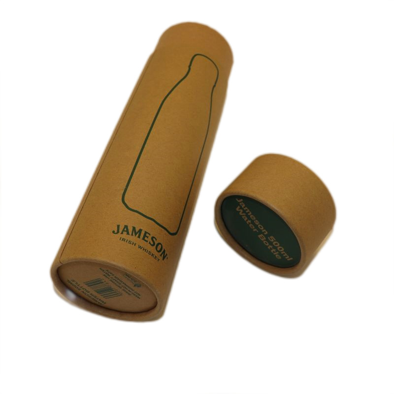 Kraft Paper Tube Packaging Box For 500ML Water Bottle Height 27.5cm X Dia 8cm