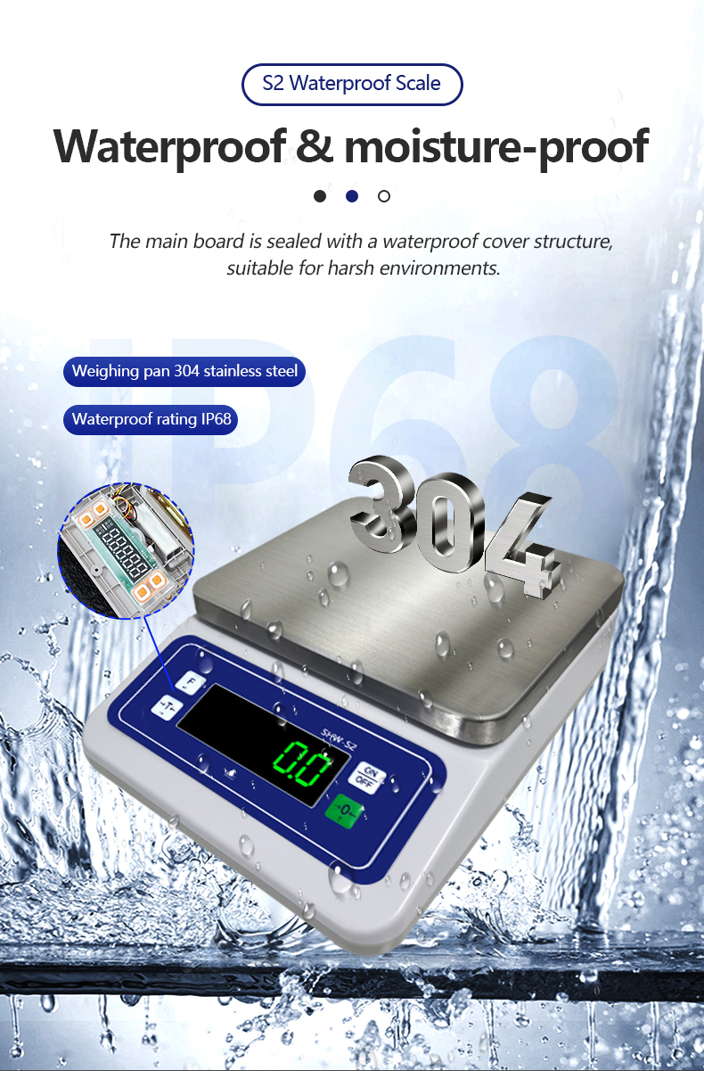 LED Display 304 Stainless Steel Waterproof Balance Scale 170mmX140mm for SOHE S2 2024
