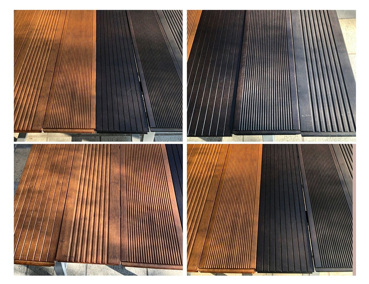 Waterproof Bamboo Decking for Garden Trestles and Corridors 130mm Width Distressed Design