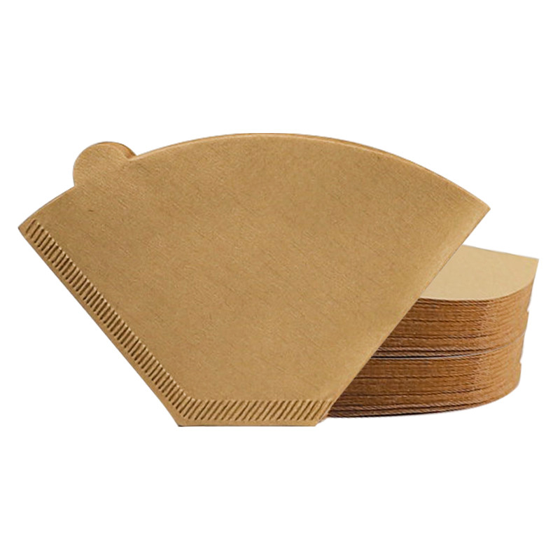 Unbleached Natural Paper Coffee Filter Cone Disposable Coffee Filters Paper