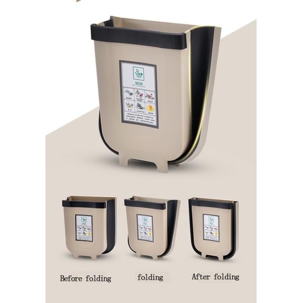 Customized Collapsible Hanging Trash Can White Folding Kitchen Trash Can