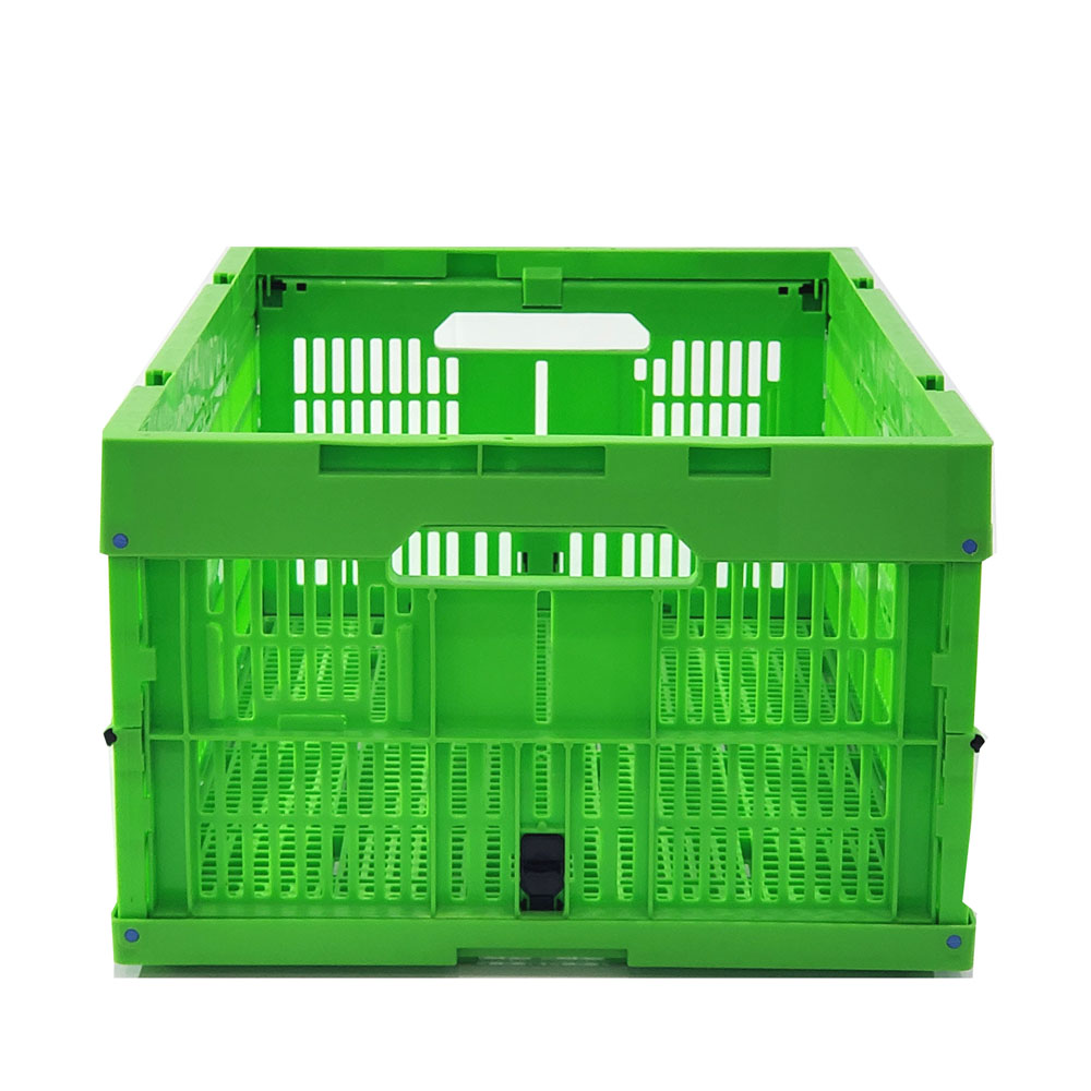 600x400x255mm Plastic Folding Box Pallet Optimal Air Circulation Fruits Organizer