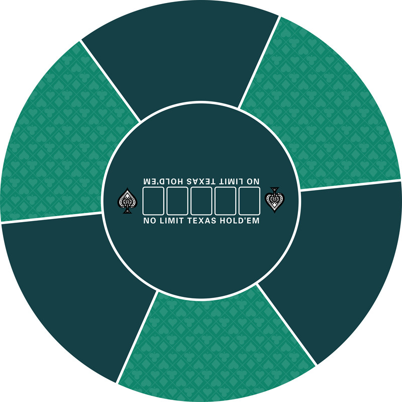 Minglu CPM-005 Poker mat round Rubber Gambling table Mat