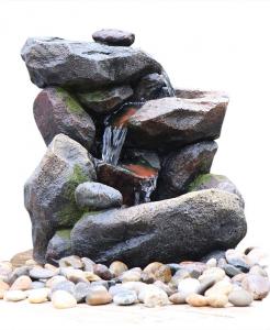 Buy cheap Outdoor Rock Water Fountains , Stone Waterfall Fountain With Cement Material product