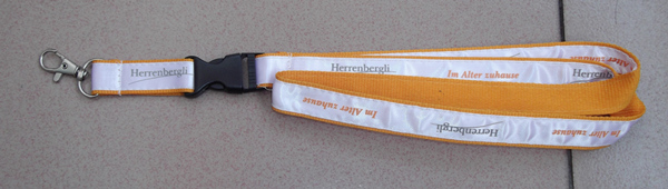 Polyester satin ribbon neck lanyards