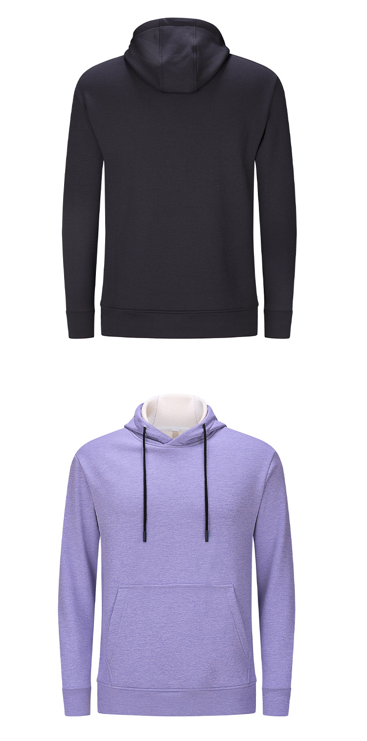 Men's fitness Hooded sport hoodie with thick round neck winter pullover with fleece hoodie