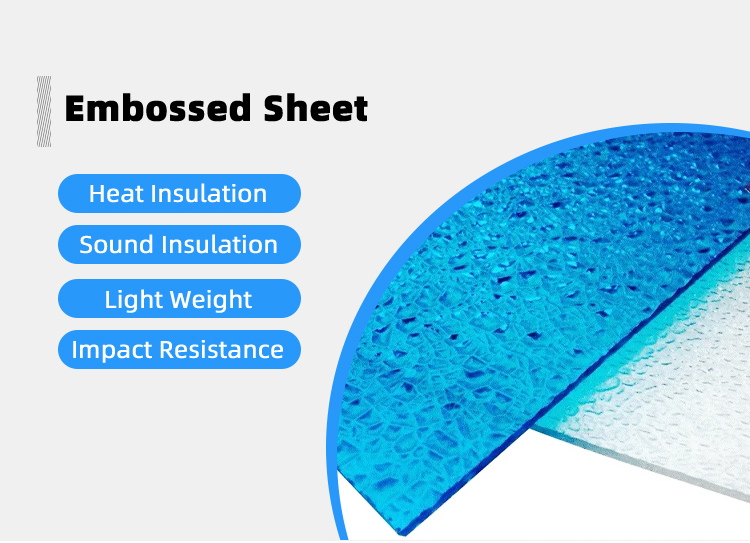 Frosted Solid Polycarbonate Sheet Fire Resistant Diamond Polycarbonate Sun Sheet