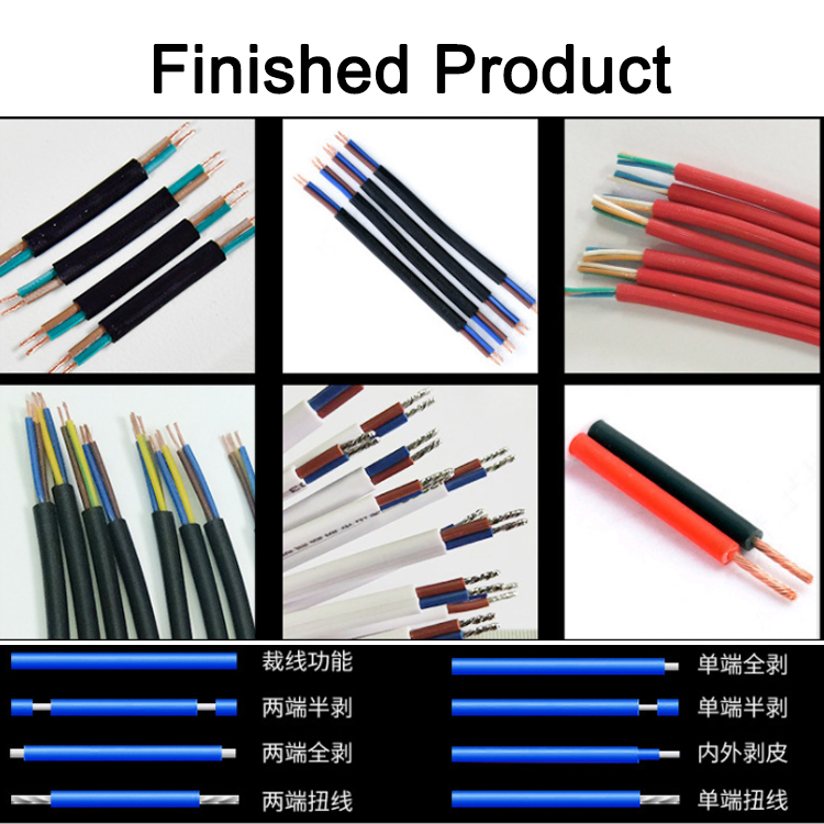 Speed 3000-7000pcs/h Multi-Core Harness Cable Wire Cutting Stripping Twisting Machine