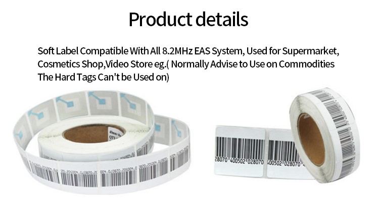 Clothing RF Soft Label , EAS security label With Fabric for Woven Sew Clothes