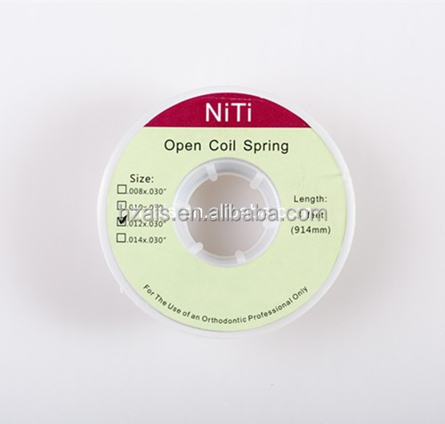 Dental Orthodontics Materials Nitinol Open Coil Spring 200g 7 inch 17.5cm with CCC Certification and 180mm Length