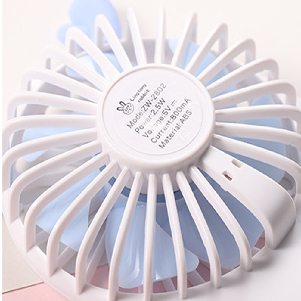 USB Decorative Rechargeable Handheld Cooler Fan Mini Portable Plastic