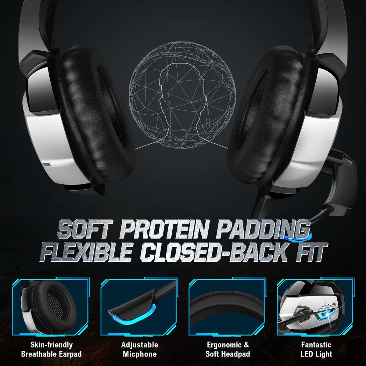 117dB Onikuma K5 Deep Bass Xbox Gaming Headset