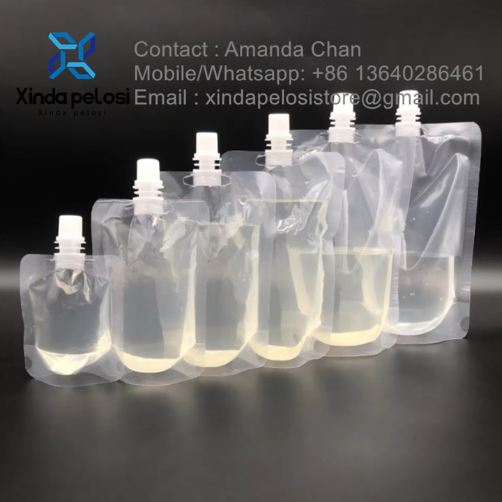 Best Price Transparent Food Grade Beverage Drinks Bags Cosmetic Packaging Bags