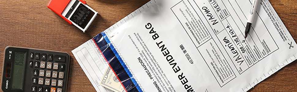 deposit bags, tamper evident