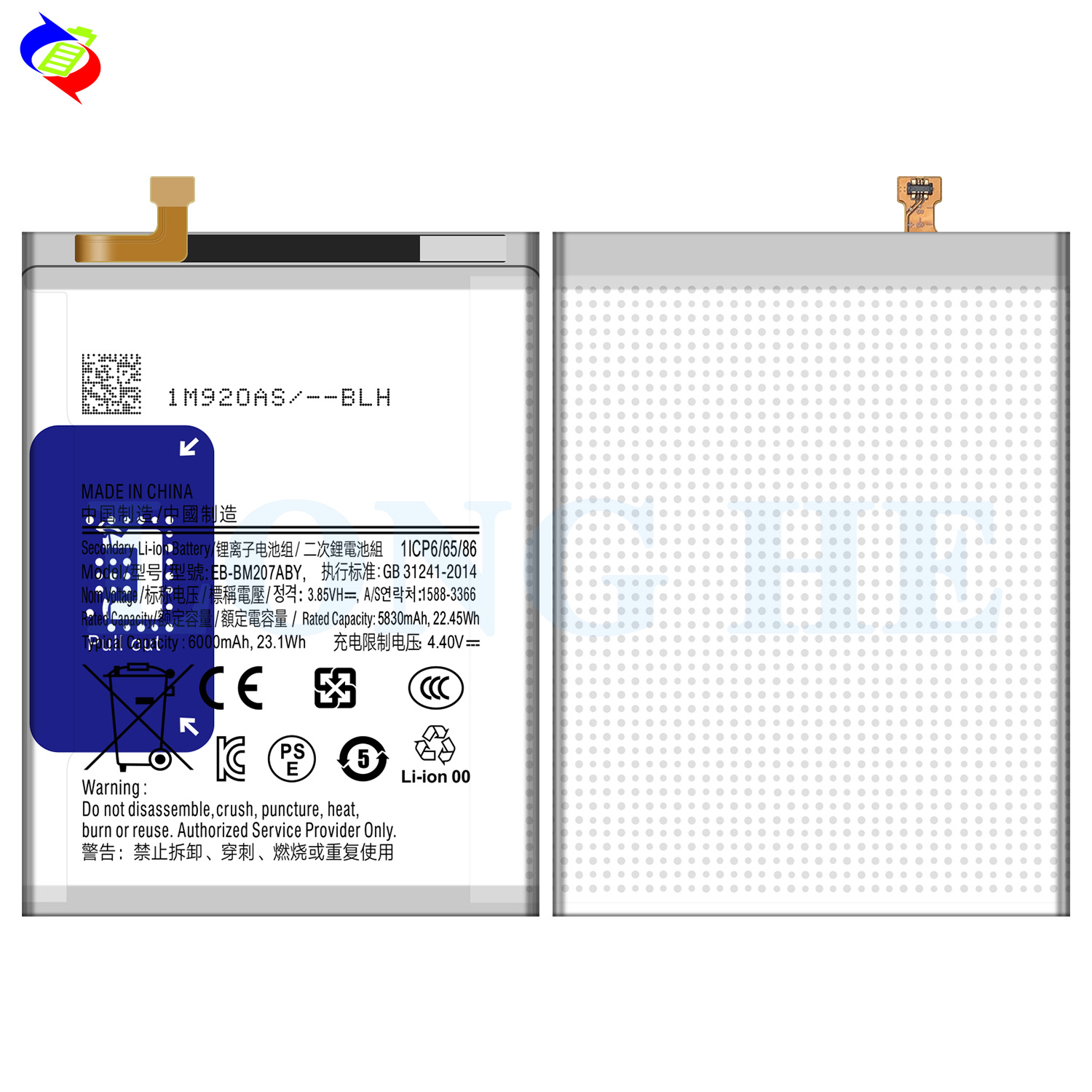 Stock OEM EB-BM207ABY Battery for SAMSUNG Galaxy M30s M3070 M21 M31 M215 6000mAh