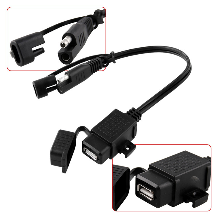 USB Charger 2.1A 12v Waterproof Automotive Wiring Harness With Inline Fuse Power