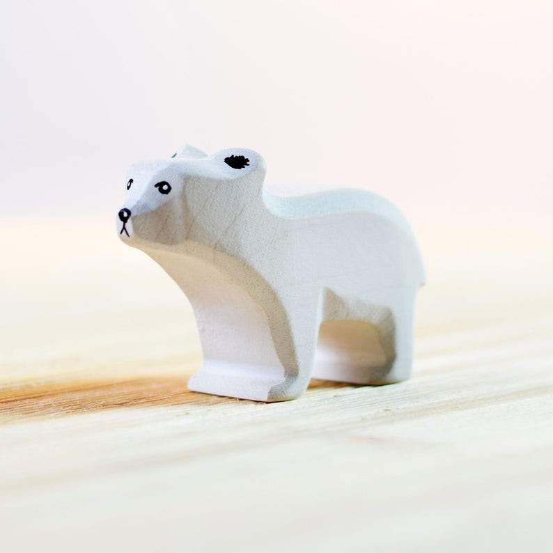 Professionally Printed Handmade Wooden Animals Beer Toy Collectible Figurines